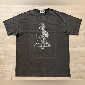 KITH Marvel vs. Capcom Mega Man Sketch khm034321-001 Vintage Tee Black Sz Large